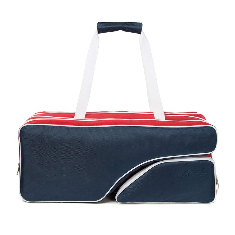 K-Cliffs Tennis Racket Bag | Deluxe Ballistic Nylon Travel Duffel | Shoe Compartment Red White Blue - Image 5